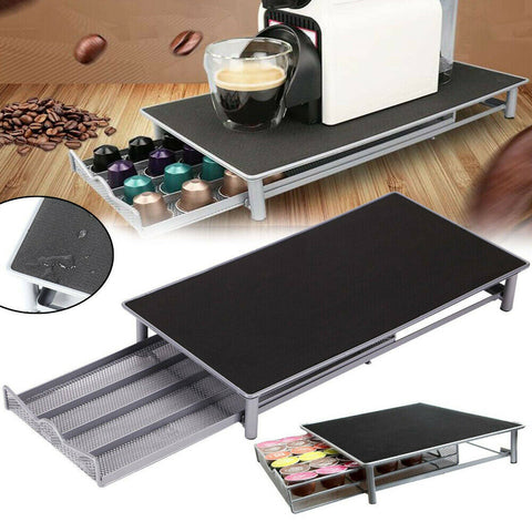 Coffee Capsules Holder Rack 40 Pods Drawer Storage Organizer Stand For Nespresso