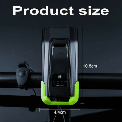 USB Rechargeable 15000LM Bicycle Bike Smart Front Light 2*T6 LED 6 Modes w/ Horn