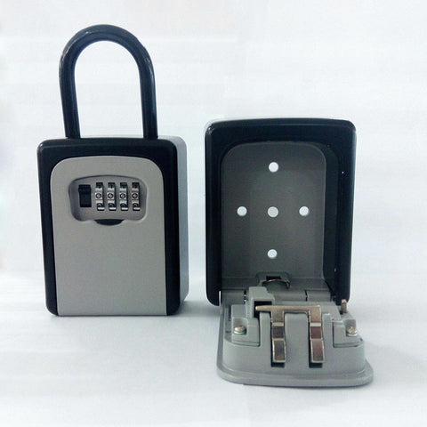 4-Digit Combination Lock Key Safe Padlock Security Home Outdoor
