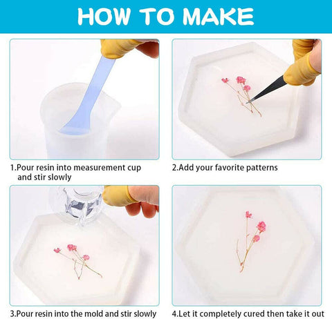 3X Multi Silicone Mold Coaster Making DIY Polymer Clay Resin Casting Craft Mould