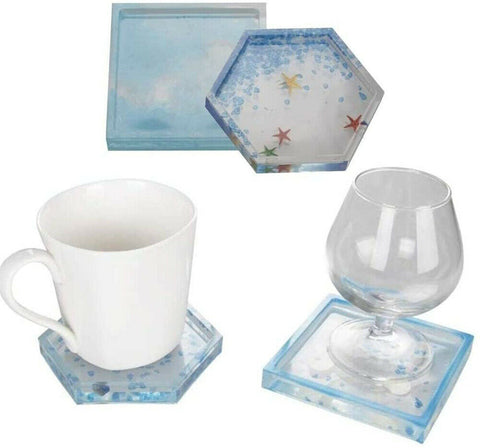 3X Multi Silicone Mold Coaster Making DIY Polymer Clay Resin Casting Craft Mould