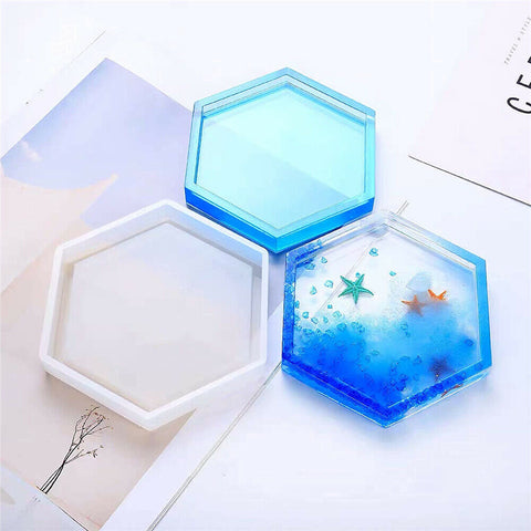 3X Multi Silicone Mold Coaster Making DIY Polymer Clay Resin Casting Craft Mould