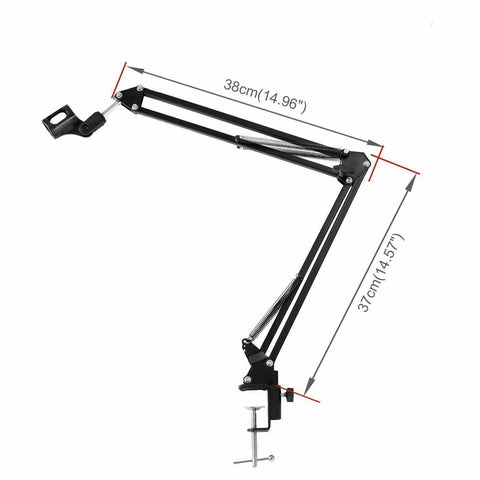 BM800 Condenser Microphone Kit Studio Suspension Boom Scissor Arm Sound Card