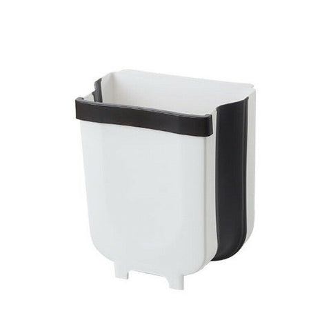 9L Hanging Bin Wall Mounted Folding Waste Bin Kitchen Dining Cabinet Trash Can