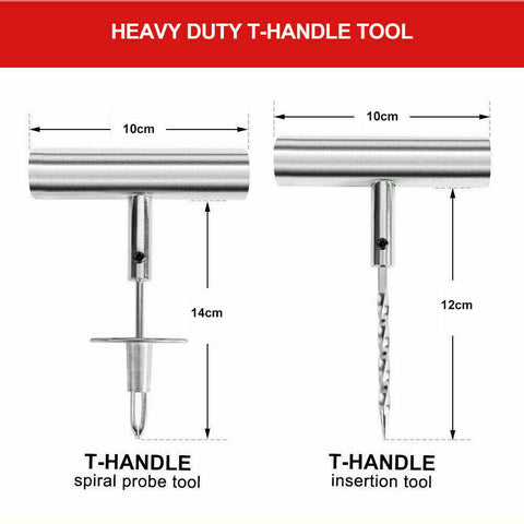 Recovery Tyre Puncture Repair Kit Heavy Duty 4WD Offroad Plugs Tubeless 56PCS