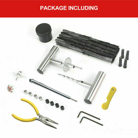 Recovery Tyre Puncture Repair Kit Heavy Duty 4WD Offroad Plugs Tubeless 56PCS