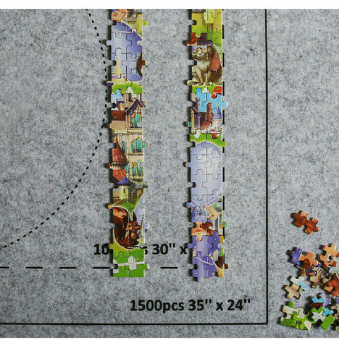 1500 PCS Jigsaw Puzzle Roll Mat Puzzle Storage Saver Pad Toys with Inflator Tool
