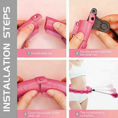 24 Knots Smart Hula Hoop Fitness Detachable Hoops Weight Hoola Hoops