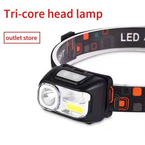 Headlamp 5 Modes Head Light COB LED Headlight Torch Outdoor Flashlight USB
