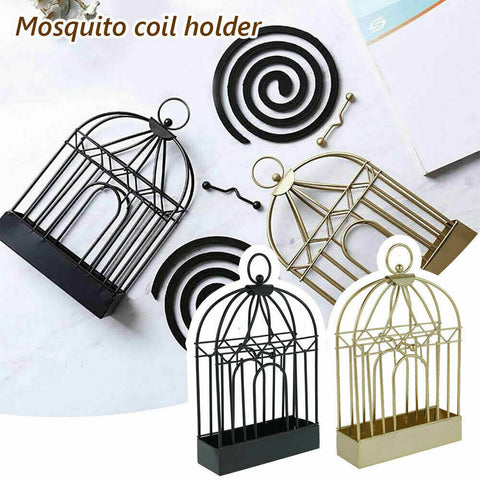 Mosquito Coil Holder Birdcage Decor Repellant Outdoor Garden Burner Portable