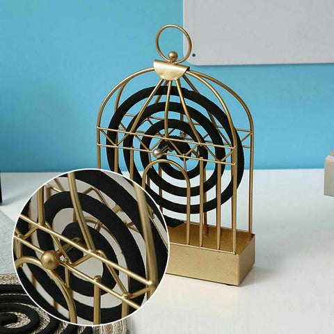 Mosquito Coil Holder Birdcage Decor Repellant Outdoor Garden Burner Portable