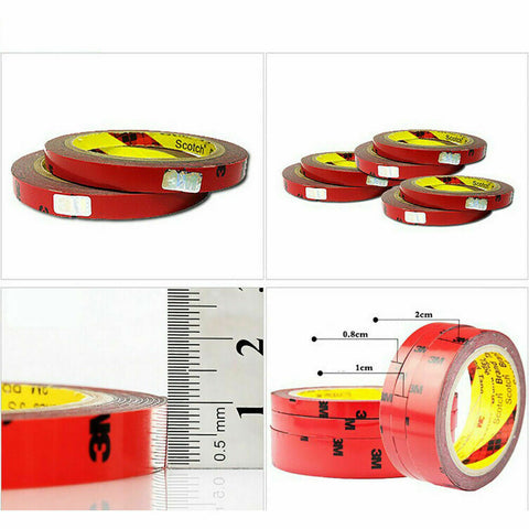 3M Double Sided Sticky Strong Permanent Versatile Roll Tape Heat Resistant