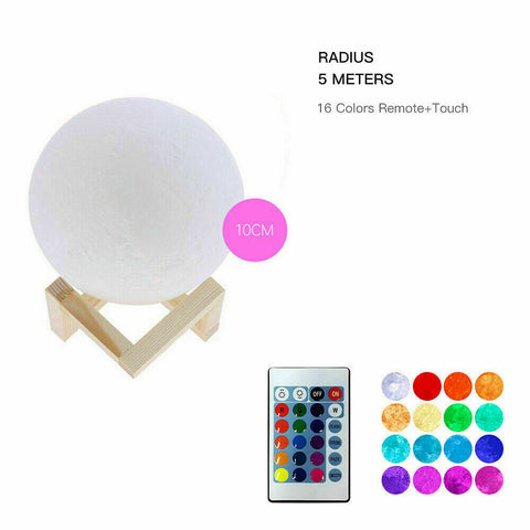 Dimmable 3D Magical Moon Lamp USB LED Night Light Moonlight Touch Sensor Lamp
