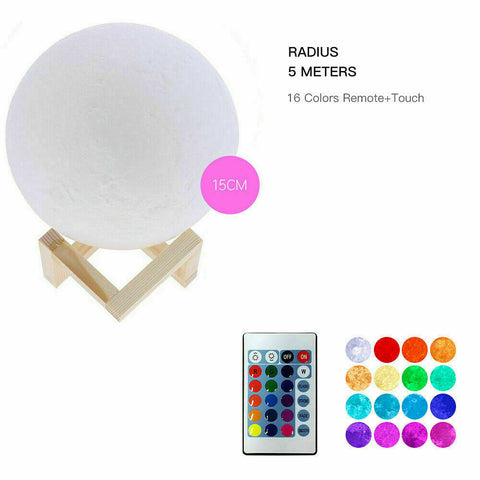 Dimmable 3D Magical Moon Lamp USB LED Night Light Moonlight Touch Sensor Lamp