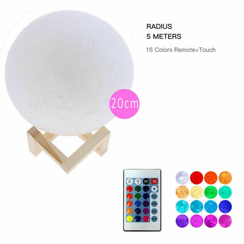 Dimmable 3D Magical Moon Lamp USB LED Night Light Moonlight Touch Sensor Lamp