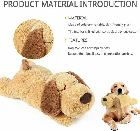 Anxiety Behavioral Aid Puppy Cat Toy Heartbeat Soft Plush Sleeping Buddy Pet Dog