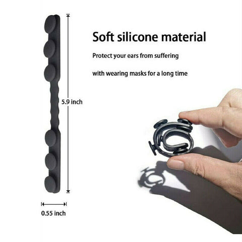 4x Face Mask Adjustable Ear Hook Strap Extension Ear Saver Fixing Clip Buckle