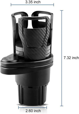 Adjustable 2in1 Car Seat Cup Holder Water Bottle Drink Coffee Cleanse Storage