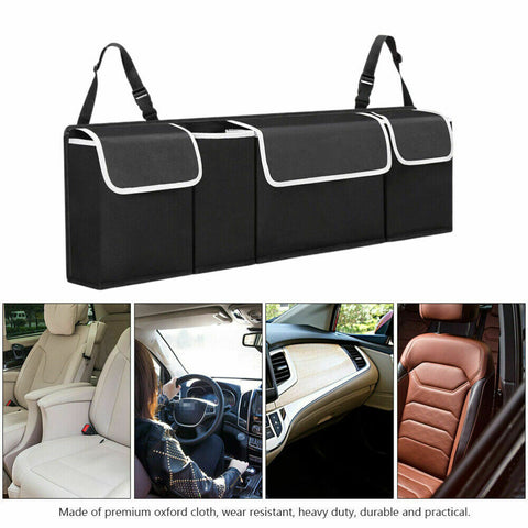 Car Boot Organiser Large Storage Bag Pocket Back Seat Hanger Travel Hanging