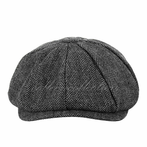 Mens 8 Panels Newsboy Flat Cap Peaky Blinders Baker Boy Golf Driving Beret Hat