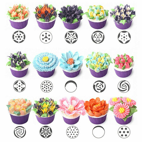 71PCS Piping Nozzles Set Cake Decorating Flower Russian Icing Tips Pastry Tools