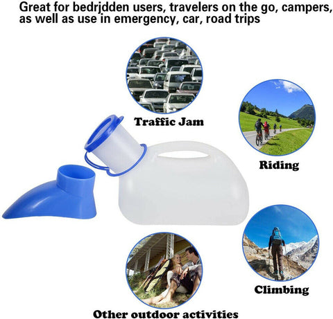 Male Female Urine Portable Pee Bottle Camping Outdoor Travel Urinal Car Toilet