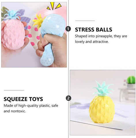 3D Soft Pineapple Anxiety Stress Relief Ball Fidget Sensory Squishy Toy Gift