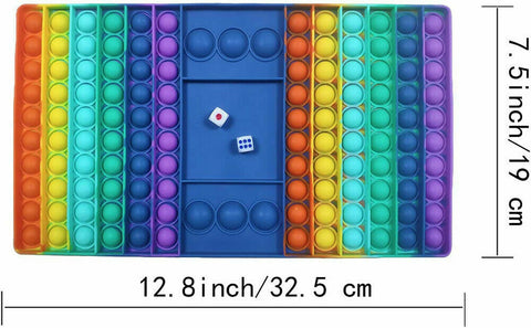 Rainbow Chess Board Push Pop it Bubble Sensory Toys Game Fidget Toy Pop Its