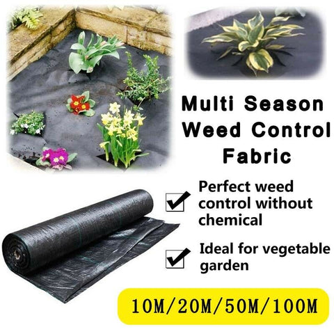 30/50/100m Weed Mat Matting Control Weedmat Woven Fabric Plant Cover