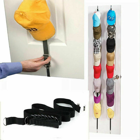 Baseball Cap Rack 2PCS Hat Holder Rack Home Organizer Storage Door Closet Hanger