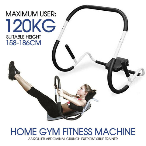 Home Gym Fitness AB Roller Abdominal Crunch Exercise Machine Situp Trainer