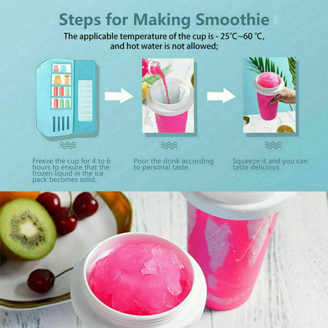 Slushie Maker Cup Quick Freeze Magic Squeeze Cup Milkshake Cup Ice Cream Maker