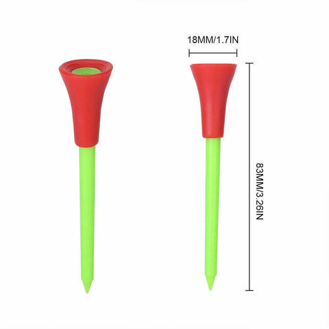 110Pcs Plastic & Rubber Cushion Top Golf Tees 83mm