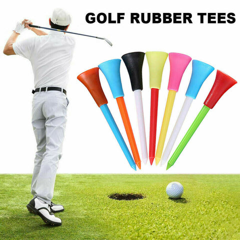 110Pcs Plastic & Rubber Cushion Top Golf Tees 83mm
