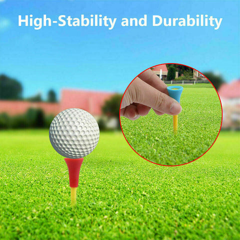 110Pcs Plastic & Rubber Cushion Top Golf Tees 83mm