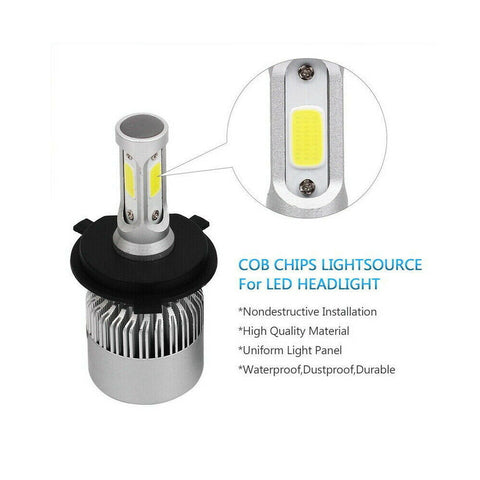 h4 9003 2000w 300000lm led headlight kit lamp bulbs globes high low beam upgrade