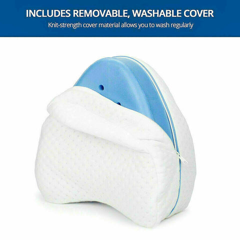 Knee Support Pain Relief Memory Foam Leg Pillow Cushion Washable Cover