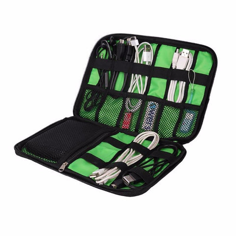 Electronic Accessories Storage Organizer Bag Case USB Cable Drive Card Travel
