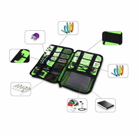 Electronic Accessories Storage Organizer Bag Case USB Cable Drive Card Travel