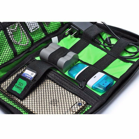 Electronic Accessories Storage Organizer Bag Case USB Cable Drive Card Travel