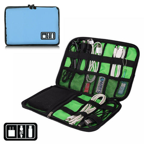 Electronic Accessories Storage Organizer Bag Case USB Cable Drive Card Travel