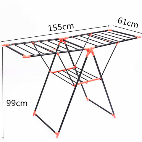 Clothes Airer Drying Rack Laundry Dryer Garment Hanger Foldable Shelves Stand