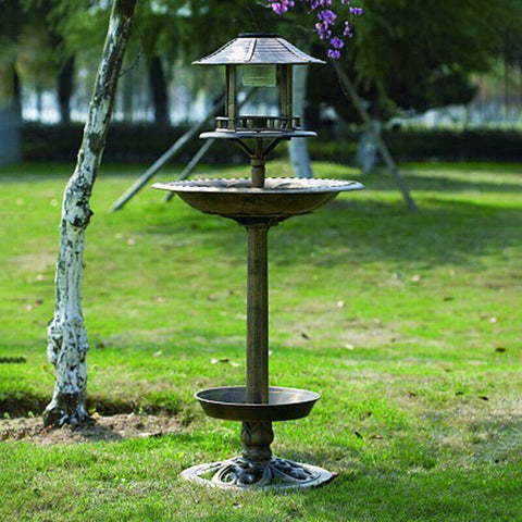 Bird Bath Wash Ornament Garden Feeder Statue Outdoor Decor 70cm