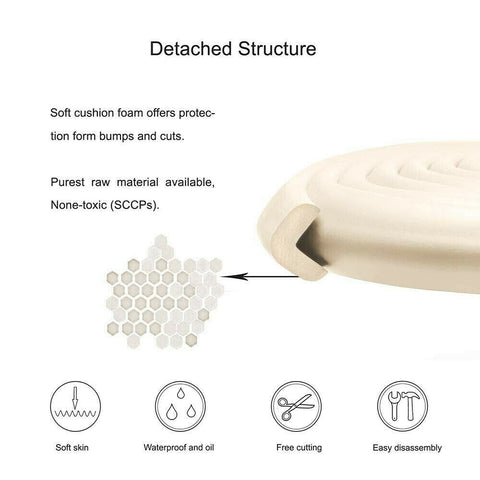 2M Desk Edge Soft Protectors Table Corner Cushion Baby Child Safety Foam Guard