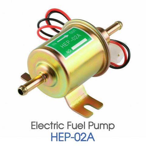 Universal 12V 2.5-4 PSI Gas Diesel Inline Low Pressure Electric Fuel Pump HEP02A