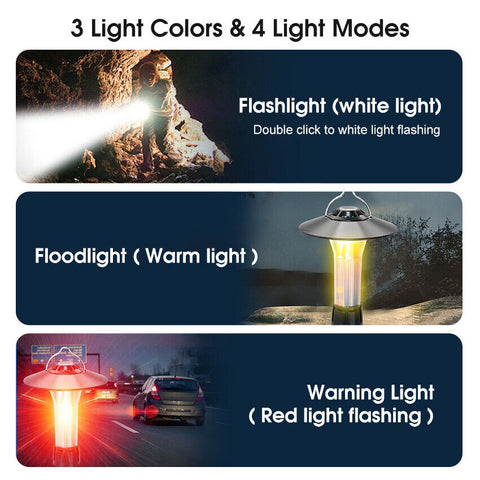 USB Rechargeable Lanterns Portable Hanging Lamp Camping Lights Mini Tent Light