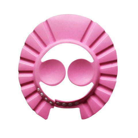ADJUSTABLE BABY SHOWER CAP CHILDREN BATH HAT SHAMPOO SHIELD WASH HAIR EAR COVERS