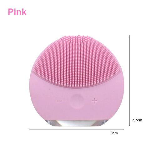 Silicone Face Cleansing Brush Electric Facial Cleanser Washing Massager Scrubber