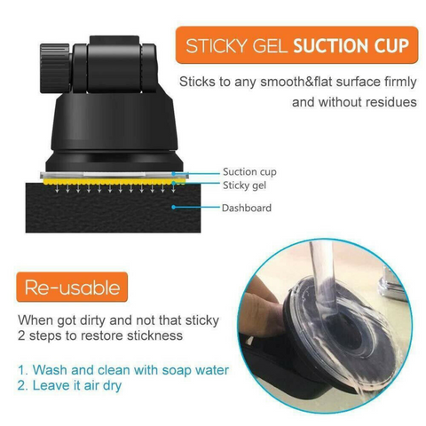 360° Mount Car Windscreen Phone Magnet Holder GPS Dashboard Suction Cradle Stand