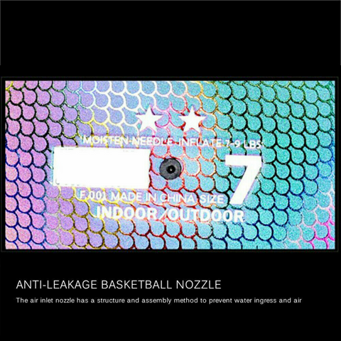 Holographic Glowing Reflective Basketball Luminous Flashing for Night Sport